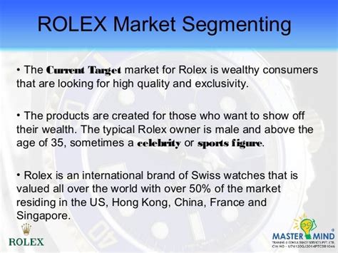 rolex distribution strategy|rolex target demographic.